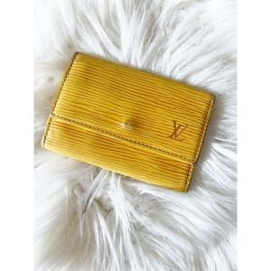 Louis Vuitton Yellow Epi Purple Lining Key Holder